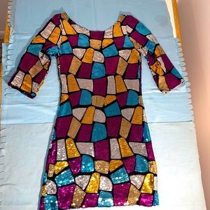 Sequins multicolor dress